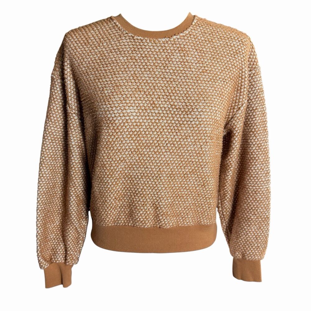 Marine Layer Birdseye Sweatshirt Women's Brown S Athleisure Granola Girl